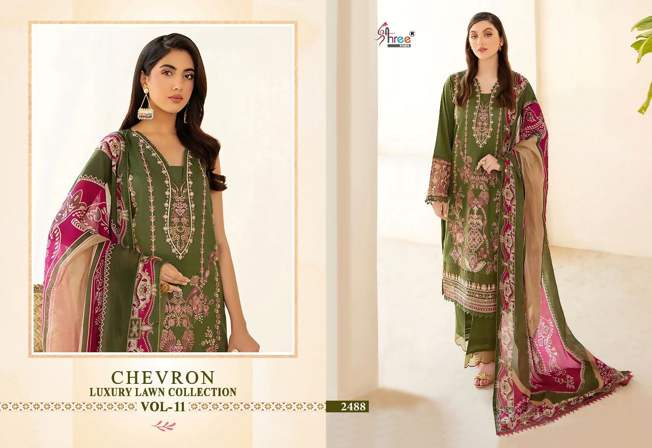 Shree Chevron Luxury Vol 11 Festive Wear Wholesale Pakistani Salwar Suits

